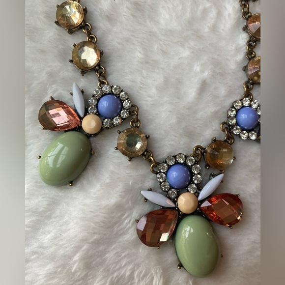 Leslie Danzis Jeweled Bib Statement Necklace - Picture 4 of 7